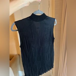 VINCE black turtleneck blouse short sleeve